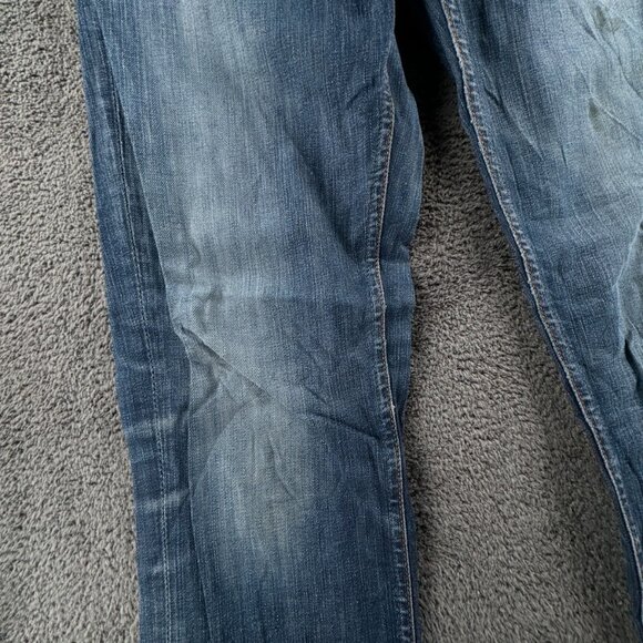 Nudie Jeans Co Mens Jeans Denim Pants Trouser Size 32x34 Grim Tim White Knee - Picture 5 of 16